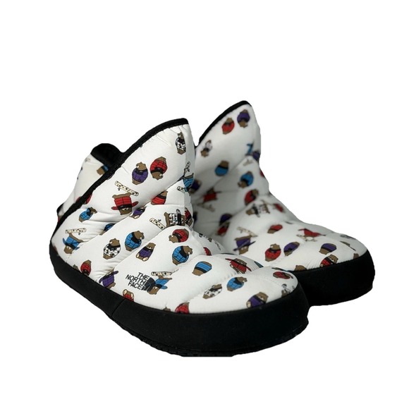 The North Face Nuptse Mules Bears Print Kids Size 4 No Box - Picture 3 of 7